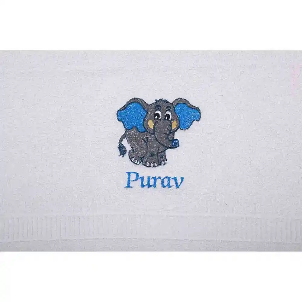 Customized Towel with Elephant and Name